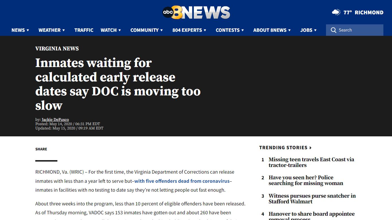 Inmates waiting for calculated early release dates say DOC is moving ...